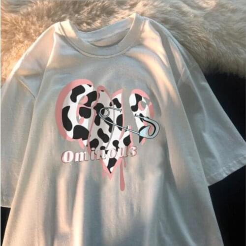 New Fashion Women T-shirt High Quality Print Short Sleeve O Collar T shirt Femme Casual Loose T shirts Women