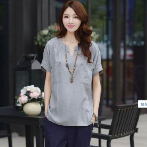 2020 Women Short Sleeve Shirt Top mint Garment
