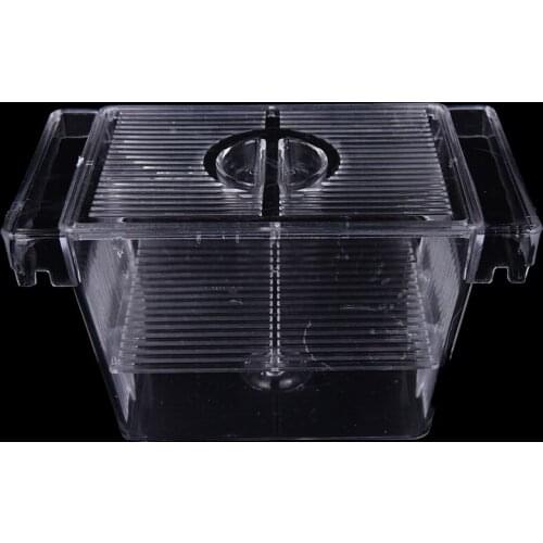 1pc Mini House Hatchery Incubator Holder Aquarium Transparent Fish Tank Breeding Isolation Box