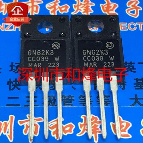 10PCS 6N62K3 STF6N62K3 TO-220F