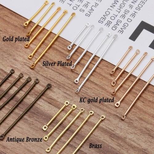 1000pcs 20 25 30 35 40mm Bar Shape Connectors Earring Connectors Diy Accessories For Earrings Jewelry Making Materials