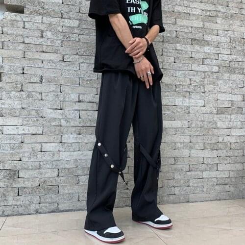 2021 Hip Hop Men Harem Pants Fashion Style Casual Trousers Straight Jogging Pants Male Funny Solid Color Sweatpants S-2XL