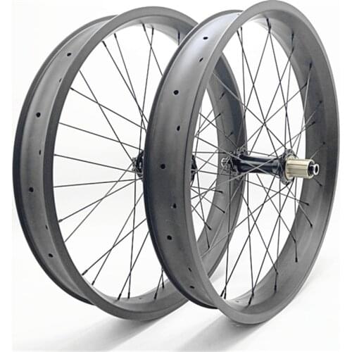 Free shipping carbon fat bike wheels 80mm 26er Carbon Fat Bike wheelset thru axle 150 135*15/197 190*12mm wheel