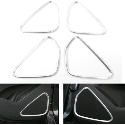 4Pcs/set Car Interior Door Speaker Ring Trim Styling Sticker For Chevrolet Equinox 2017+ Matte Silver ABS