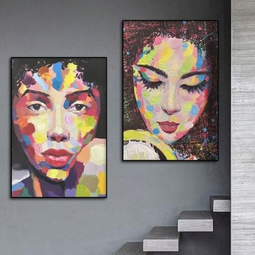 5D DIY Diamond Painting Kits Home Decor With AB Drill Poured Glue Scalloped Edge Colorful Girl Canvas Stranger Art Unique Gift