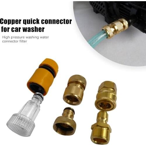 Car Washing Machine Adapter for High Pressure Washer Water Connector Filter Quick Connection Garden Hose Pipe Fitting