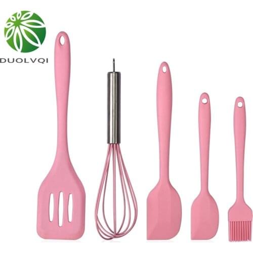 Non-Stick Baking Tool Durable Cooking Utensils Food Grade Silicone Kitchen Cooking Tools Heat Resistant Kitchen Supplies 5pcs
