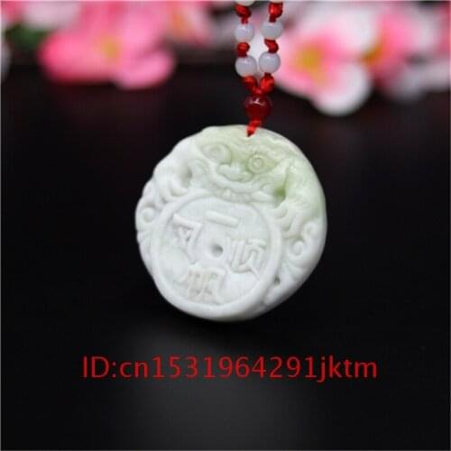 White Fashion Necklace Amulet Pendant Jewelry Gifts Accessories Jade Carved Chinese Charm Natural Men for Tiger