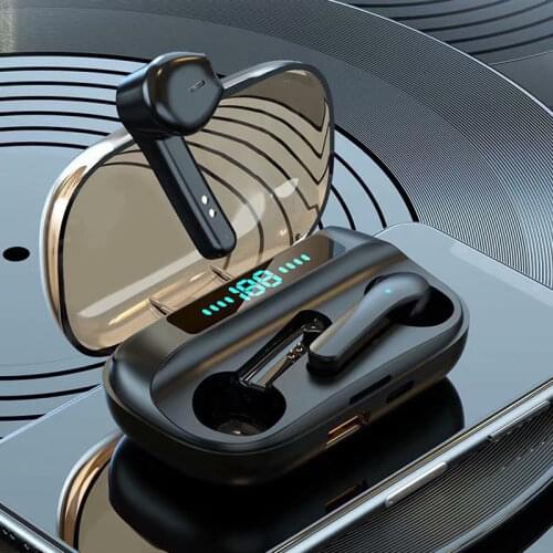 Bluetooth Earphone Wireless Headphones Active Noise Cancellation Deep Bass Stereo Sport Earbuds in Ear Dual Mic With Charge box