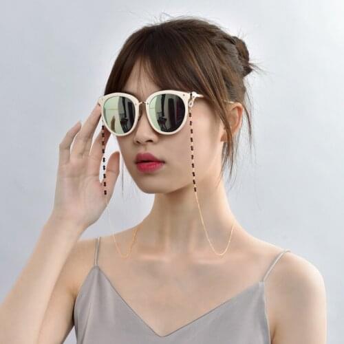 ZHIXI Red Garnet Handmade Glasses Chain Genuine 14K Gold Injection Chain for Women Fine Jewelry Gift