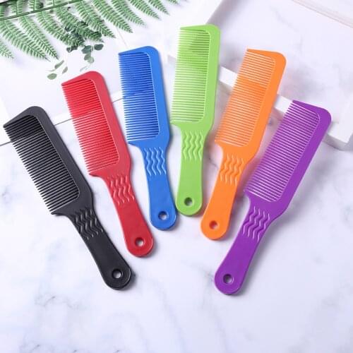 1PC Colorful Carbon Antistatic Hairdressing Clipper Comb Oil Head Comb Haircut Tool Salon Barber Haircut Hairdressing Tools