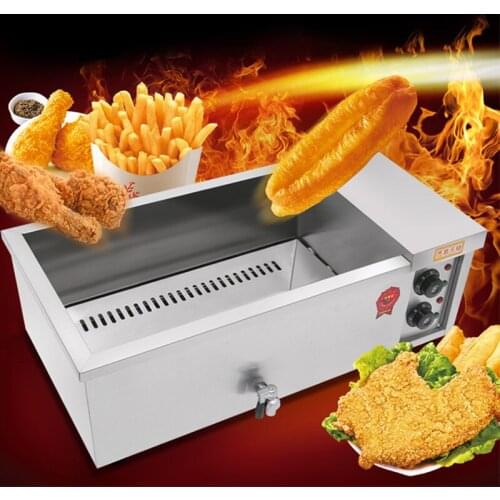 220V 3000W Electric Fryer Commercial Fryer Fry Fry Potato Chips Fried Skewers Adjustable Thermostat Control,with Light Indicator