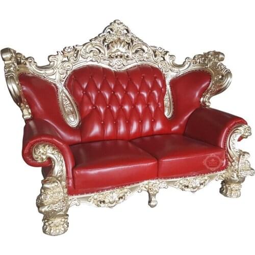 European Leather Sofa High-end Villa Solid Wood Carved Sofa Living Room Large Apartment First-layer Cowhide American Sofa