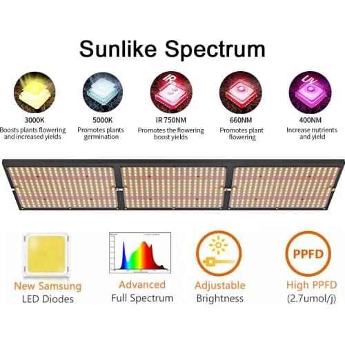 320W Quantum LED Grow Light Samsung Diodes Grow Board Lamp for Seeds Indoor IR Full Spectrum Phytolamp for Plants Hydroponics