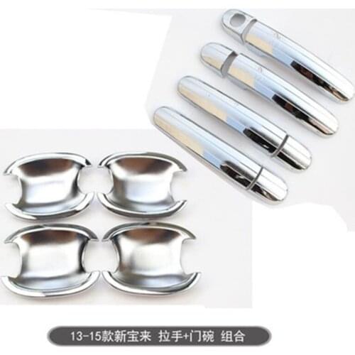 ABS Chrome car Door Handle Bowl Door handle Protective covering Cover Trim for Volkswagen Bora 2013 2014 2015 Car styling