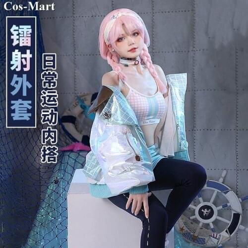 Game Arknights Blue Poison Cosplay Costume Fashion Laser Coat Daily Sportswear Female Activity Party Role Play Clothing S-L New
