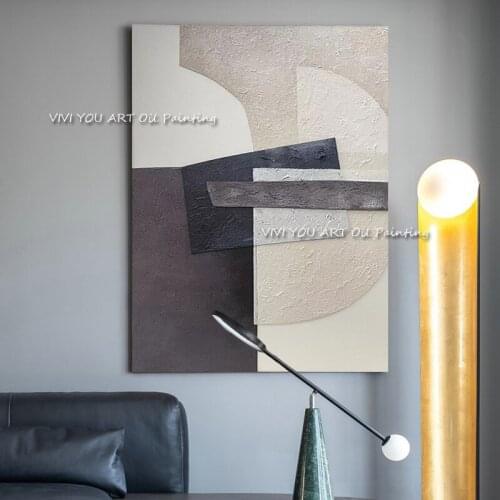 The Color Trend Geometry Handmade Oil Paintings On Canvas Wall Art Pictures No Framed For Living Room Mural Corridor Decoration