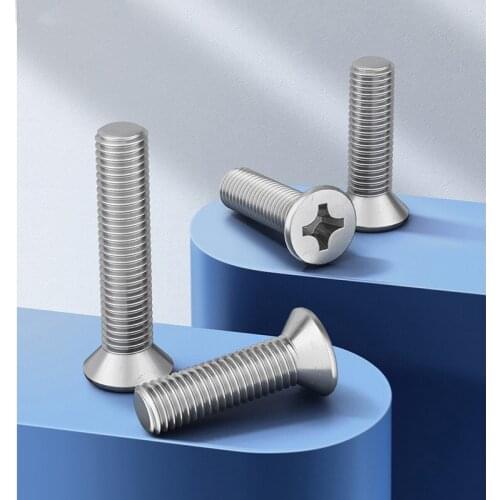M1 M1.2 M1.4 M1.6 Stainless Steel 304 Phillips Flat Countersunk Head Micro Machine Screw GB819