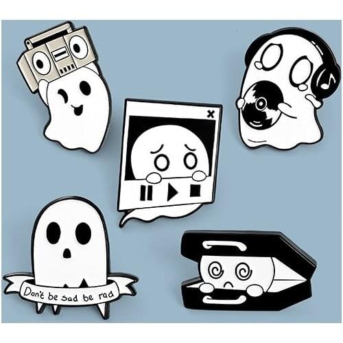 New Trend Radio Earphone Luggage Brooches enamel pins badge gift for kids friend