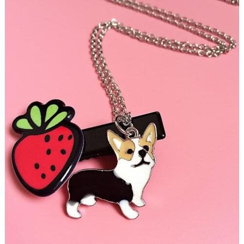 New Lovely Welsh Corgi Dog Pendant Necklace Pet Charm Best Friends Christmas Gifts Bracelets For Wamen Friendship Bracelets DIY