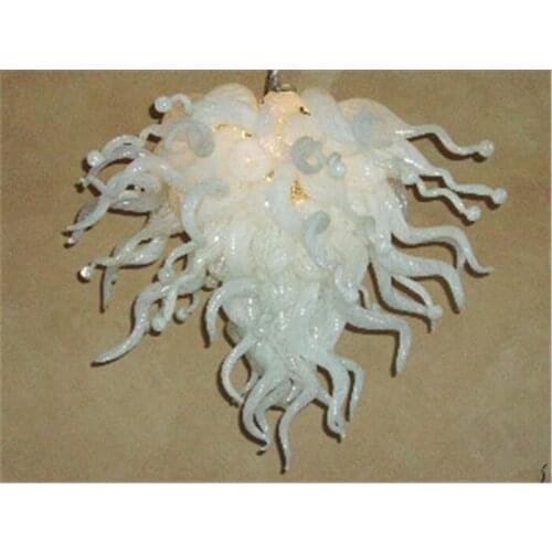Longree Wholesale LED lighting chandelier pendant lamp chandelier ceiling lamp white glass chandelier for hall lobby decor