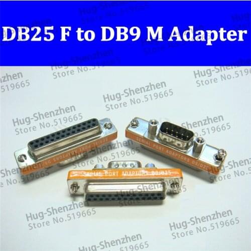DB25 Female to DB9 Male Adapter D9/D25 Serial Port Adaptor 9Pin Male 25P Female Connector 9P 25Pin D25/D9 Convert protect joint