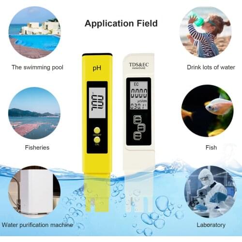 PH Acidometer Water Quality Detector PH Value Test Prod EC&TDS Conductivity Water Quality Testing Pen