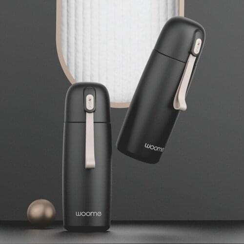 Simple Double Cover Thermos Cup Male Female Student Couple Portable Water Cup Office Business Tea Cup Comes With Sponge Brush