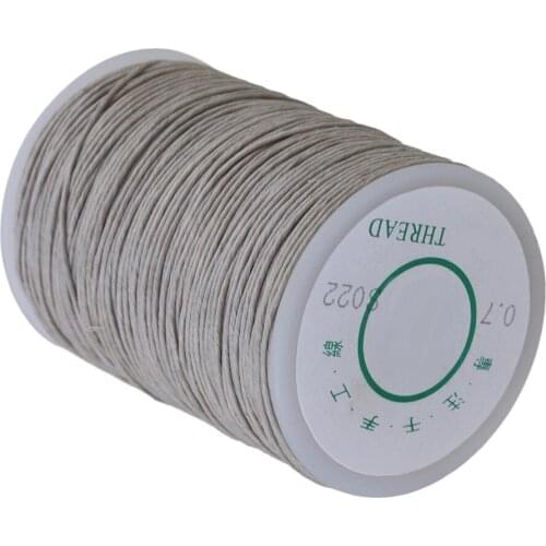 Gray 0.7mm Dia Handwork Leather Sewing Craft Hemp Stitching Waxed Thread
