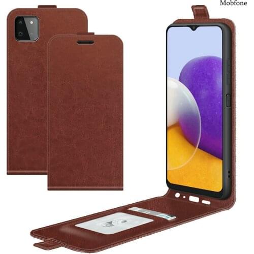 Retro Leather Case For Samsung Galaxy A22 5G Flip Vertical Book Card Holder Soft Full Cover For Galaxy A22 5G A 22 Funda Coque