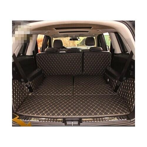 Car travel Special car trunk mats for Mercedes Benz GL 350 7 seats -2013 durable boot carpets full trunk car Accessories