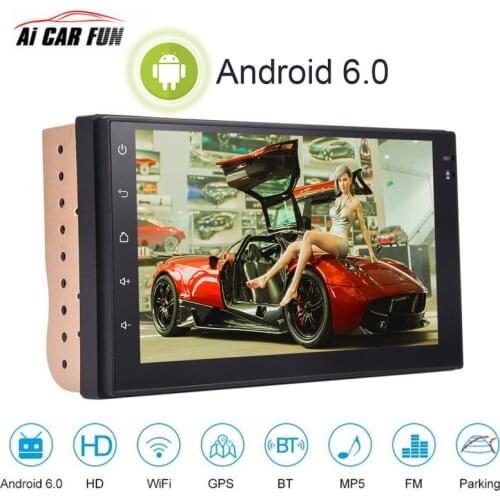 7 Inch Universal Smart Android 6.0 System 2Din Car Stereo AM FM Radio WIFI Bluetooth Call Multimedia Player GPS Navigator
