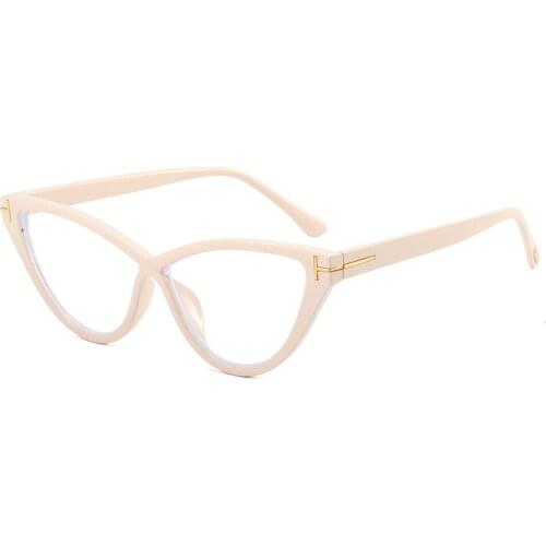 Vintage Anti Blue Light Glasses For Women Computer Eyeglasses Female Oculos Feminino Triangle Cat Eye Designer Gafas Men Glasses