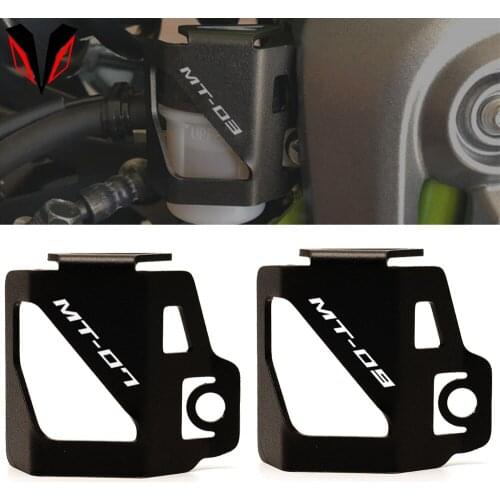 With Logo MT07 MT09 Motorcycle Rear Fluid Reservoir Guard Cover For Yamaha MT07 MT09 MT-07 MT 07 09 2015-2019 2020