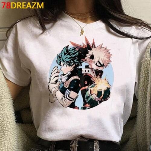 My Hero Academia Boku No Hero tshirt female vintage plus size ulzzang couple clothes casual summer top kawaii