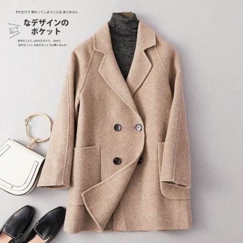 Winter Elegant Coat Women Abrigo Mujer Korean Slim 20% Wool Coats Female Ladies Cashmere Woolen Jacket Hiver 222206666