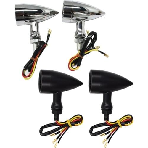 1Pair Retro Motorcycle Turn Signal Light LED for Honda Suzuki Cafe Racer