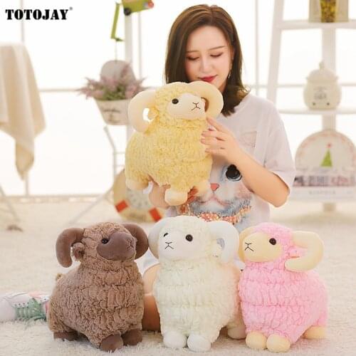 1pc 25~55cm Simulated Stuffed Sheep Doll Standing Colorful Grassland Animal Soft Plush Toy Boys Girls Xtmas Birthday Gift