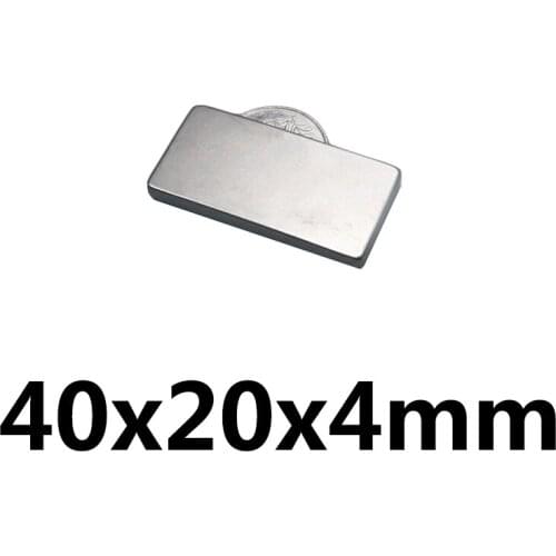 10/30/50PCS 40x20x4 mm Block Powerful Magnets Thickness 4mm Neodymium Magnet 40x20x4mm Strong Permanent NdFeB Magnet 40*20*4 mm