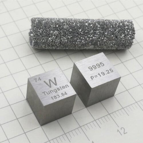 10mm Tungsten W Cubic Periodic Table Cube 99.95% Pure Tungsten Cubic Metal Gift Rare Metal Tungsten Element Block Sample