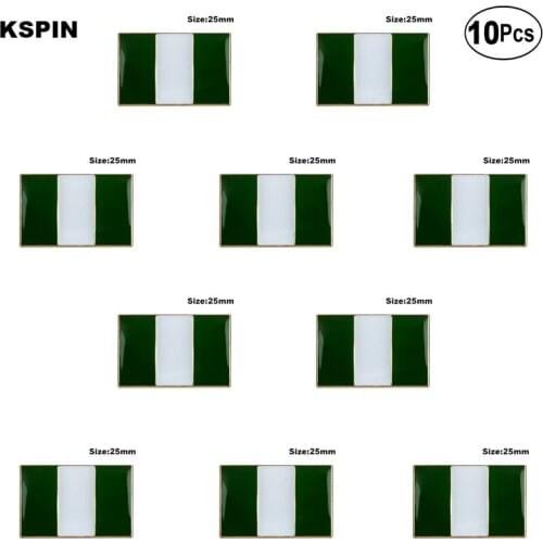Nigeria Lapel Pin Flag badge Brooch Pins Badges 10Pcs a Lot