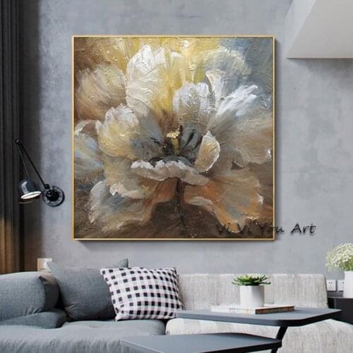 100% Handmade Sunflower Figure Oil Painting Canvas Art Landscape Oil Painting on Canvas Art Poster Wall Picture for Living Room