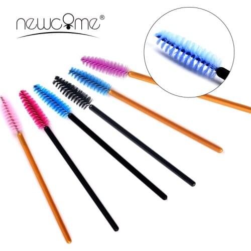 100pcs High Quality Disposable Mascara Wands Eyelashes Brush Wand Grafting Micro Spoolie Brushes for Eye Lashes Extension Makeup
