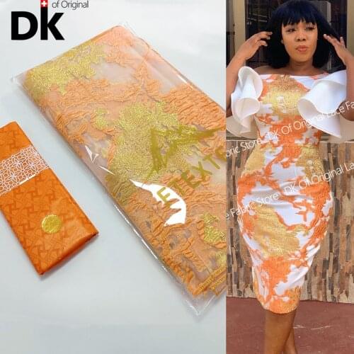 2.5+2.5 Yards Big Shiny Bazin Riche French Lace Wedding Tulle Fabric African Celebration Sewing Clothes Excellent Organza Fabric