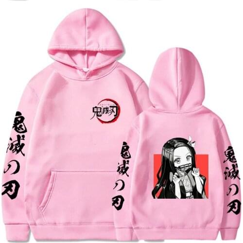 2021 Demon Slayer Anime Hoodies Pullovers Cartoon Men Women Spring Autumn Tops Long Sleeve Casual Fashion Unisex Clothes