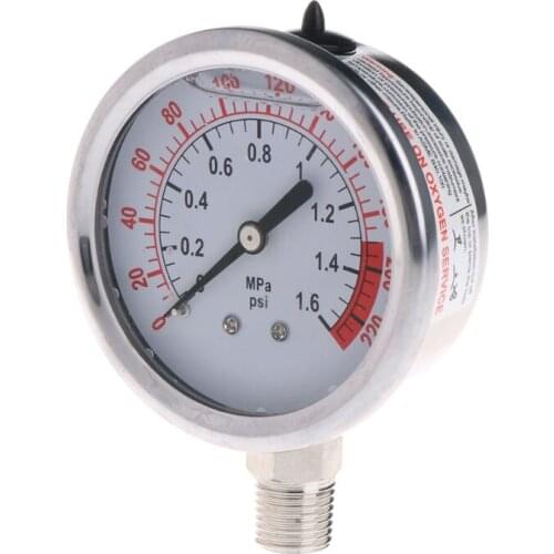 2in1 Water Purifier Tap Pipes Pressure Gauge Test Meter 0-1.6MPA Anti-vibration Z1026
