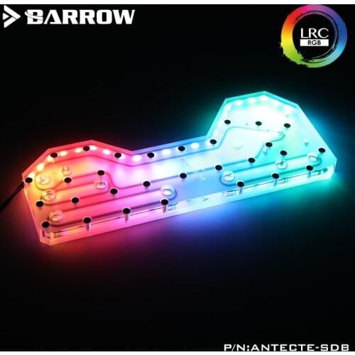 Barrow Acrylic Board as Water Channel use for Antec TORQUE Computer Case use Both CPU and GPU Block RGB Light to AURA