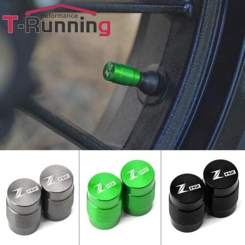ZH2 Motorcycle Accessories Wheel Tire Valve Stem Caps CNC Airtight Covers For KAWASAKI Z H2 Zh2 2019 2020 latest