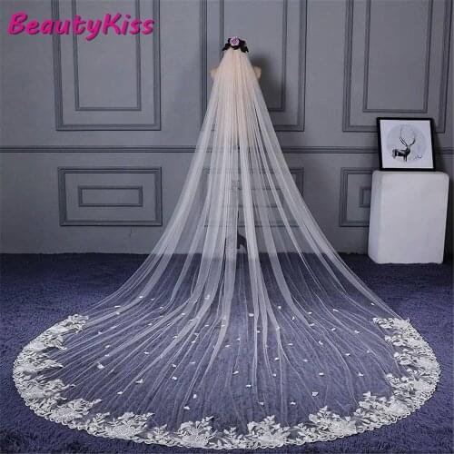 White Ivory Cathedral Wedding Veils Long Lace Bridal Veil Wedding Accessories Bride Wedding Veil