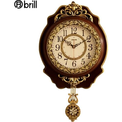 Large Luxury Wall Clock Vintage Silent Digital Antique Classic Wall Clock European Shabby Chic Clocks Wall Home Decor Kitchen